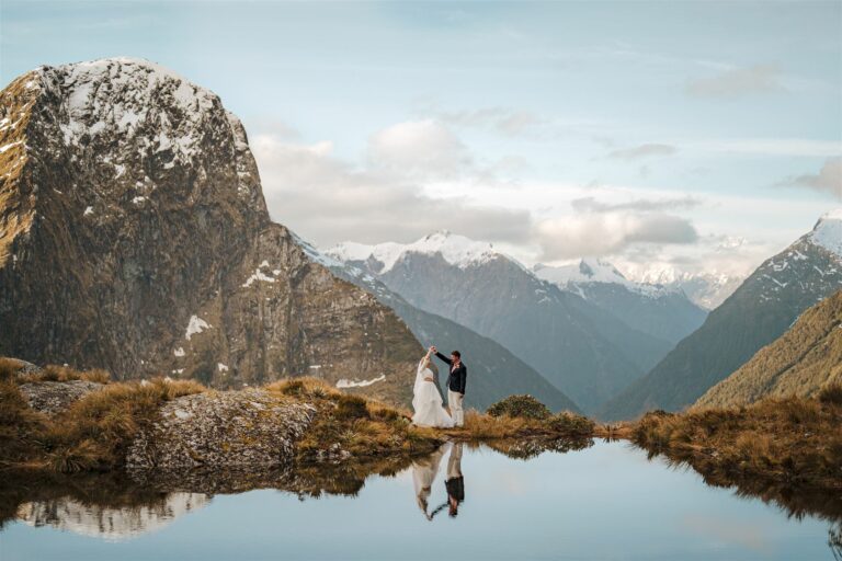 Lake Quill Helicopter Wedding, Queenstown helicopter wedding, queenstown mountain wedding