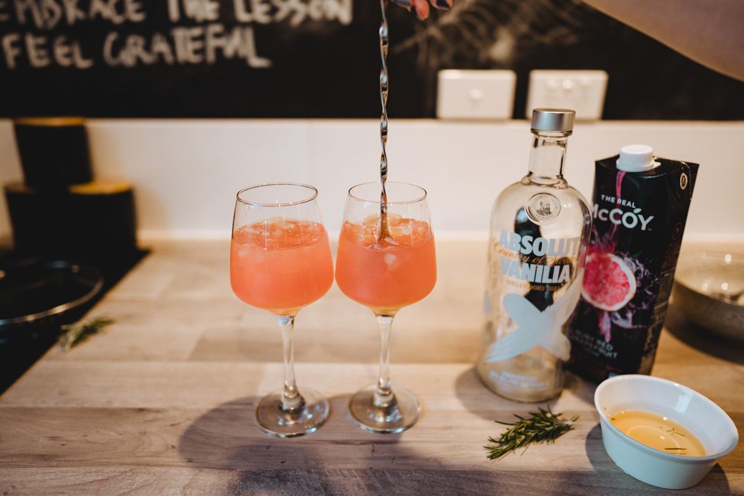 vodka grapefruit and rosemary cocktail