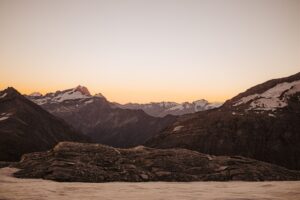 Tyndall Glacier at sunset, Queenstown, New Zealand